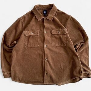 GAP Men’s Brown Corduroy Long Sleeve Button Down Shirt XXL